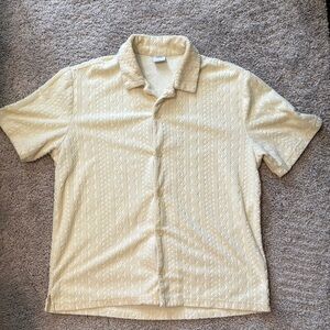 Urban Outfitters Men's Cream Textured Shirt